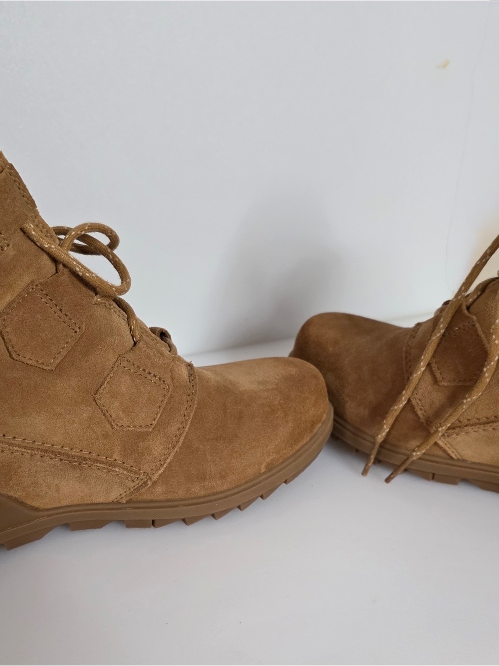 Sorel Tan Suede Lace-Up Ankle Boots - Picture 5 of 7
